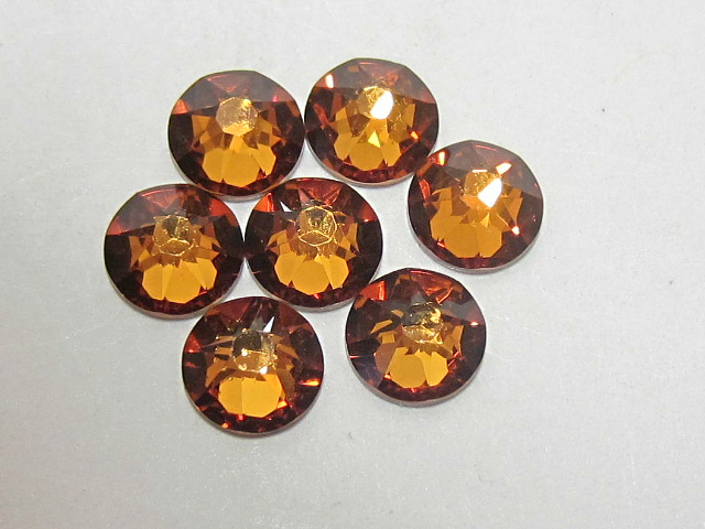 72 pcs. 20ss LIGHT AMBER BRILLIANCE FLATBACK Rhinestones